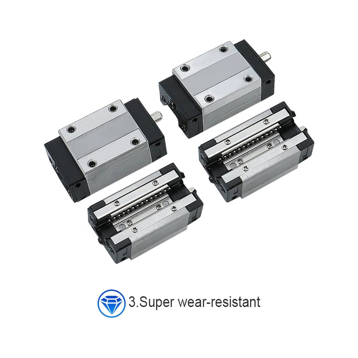 4 Pcs HGH20CA and HGW20CC Linear Guide Blocks, Steel Cage and Normal Versions