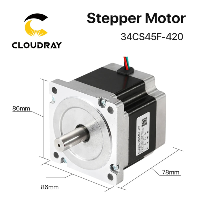 Motor paso a paso Nema 34 bifásico 4,5 Nm 4,2 A (34CS45F-420) paso a paso de 4 conductores 