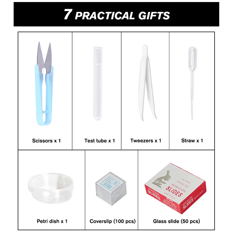 Microscopio versión TV LCD de 7 pulgadas zoom 2000X Digital HD Coaxial 