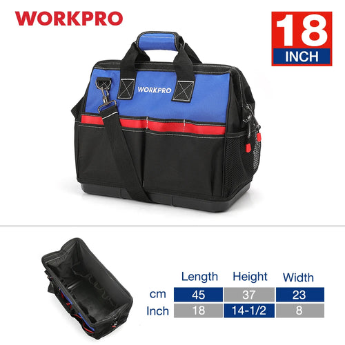 WORKPRO-Bolso para herramientas, bolsa para electricista, organizadores de herramientas, resistente al agua