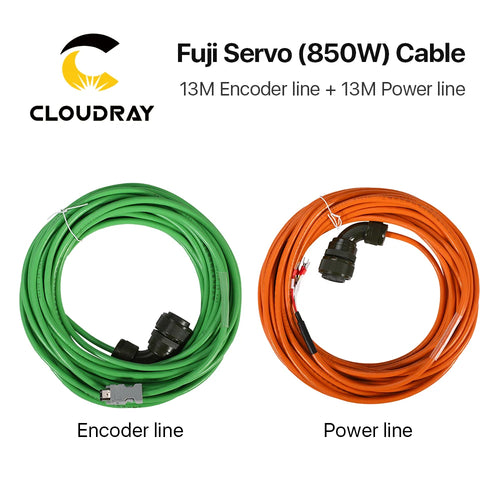 Cable de servomotor Cloudray Fuji 850W 13M línea de codificador + línea de alimentación para 