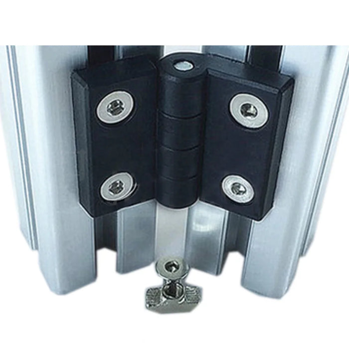 Aluminum Profiles & Zinc Alloy Hinges – Sizes 20x20, 30x30, 30x40, 40x40 with High-Quality Bolts and Nuts