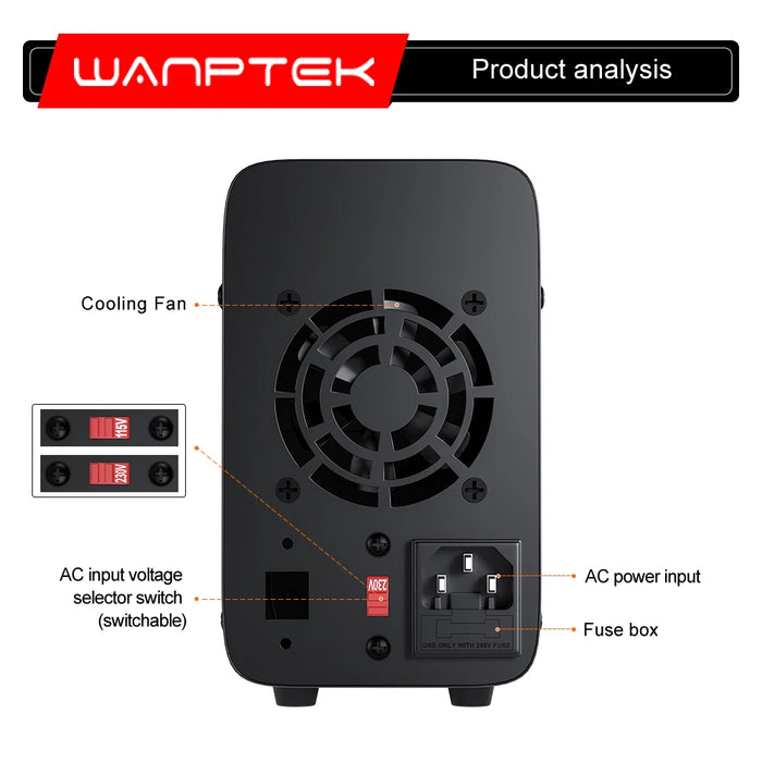 Adjustable DC Power Supply 30V to 160V  Lab Programmable Memory