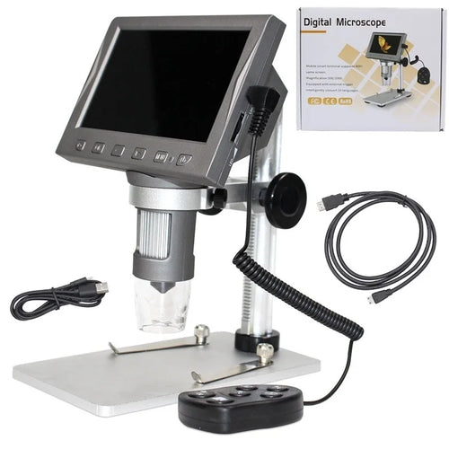 1000X WiFi Digital Microscope with HDMI Compatibility and 4.5" HD Display - 1080P Video Microscope with Remote Control for PC, Phone, and Tablet