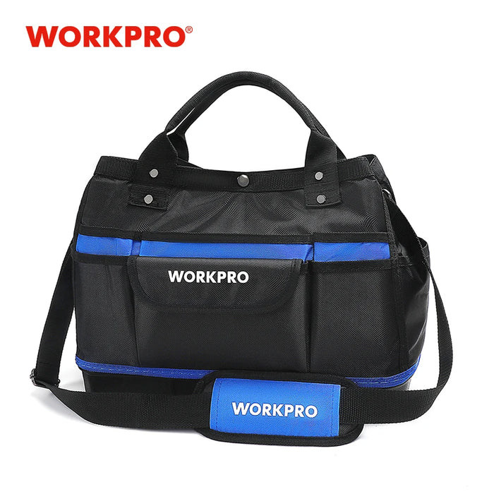 WORKPRO 15" Tool Storage Bag Wide Mouth tool kit bag 1680D Waterproof