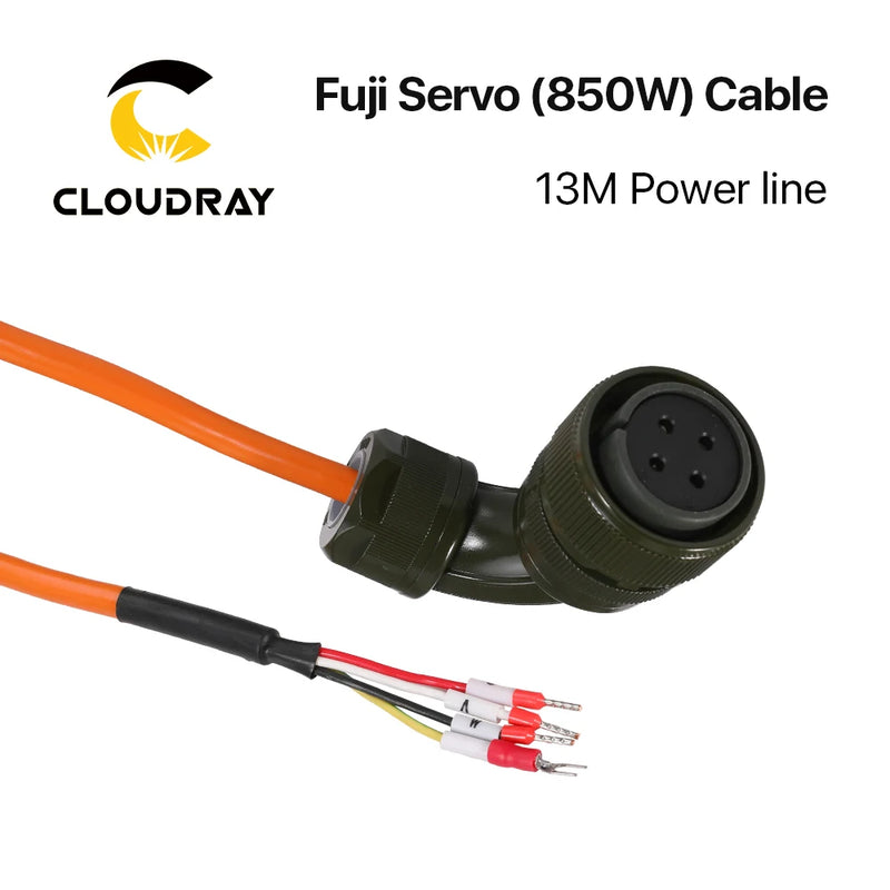 Cable de servomotor Cloudray Fuji 850W 13M línea de codificador + línea de alimentación para 