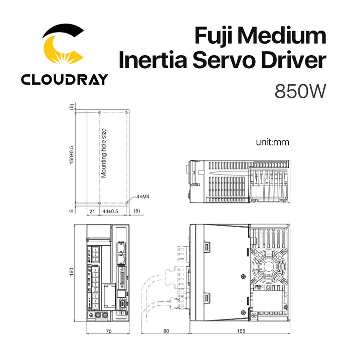 Cloudray Fuji Servo Motor Driver Kit 850W AC – 14.01 N.m, 1500 r/min