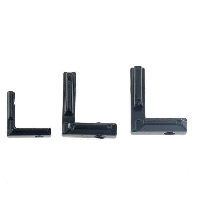 15/20/30/40 Black L Shape Interior Corner Connector Joint Bracket 10pcs/Pack