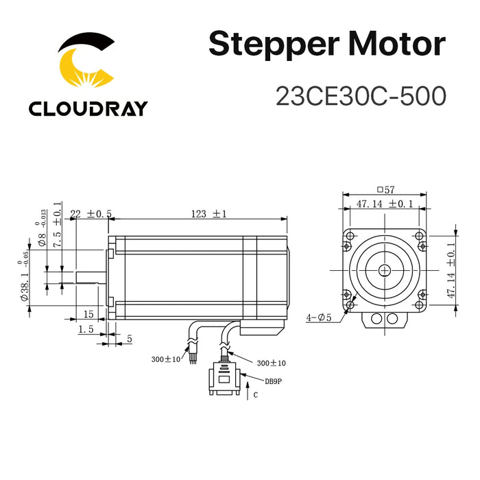 Cloudray Nema 23 Schrittmotor mit Encoder 3,0 Nm Schrittmotor mit geschlossenem Regelkreis 