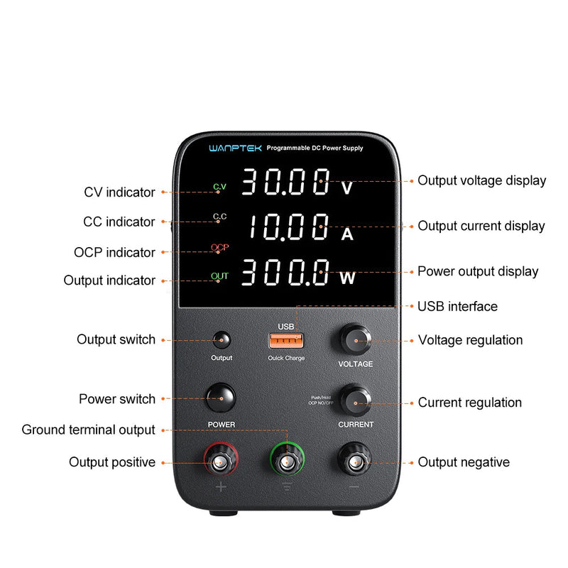 Adjustable DC Bench Power Supply 30V–160V Encoder & Memory Control Lab Voltage Regulator (APS / WPS / NPS Series)