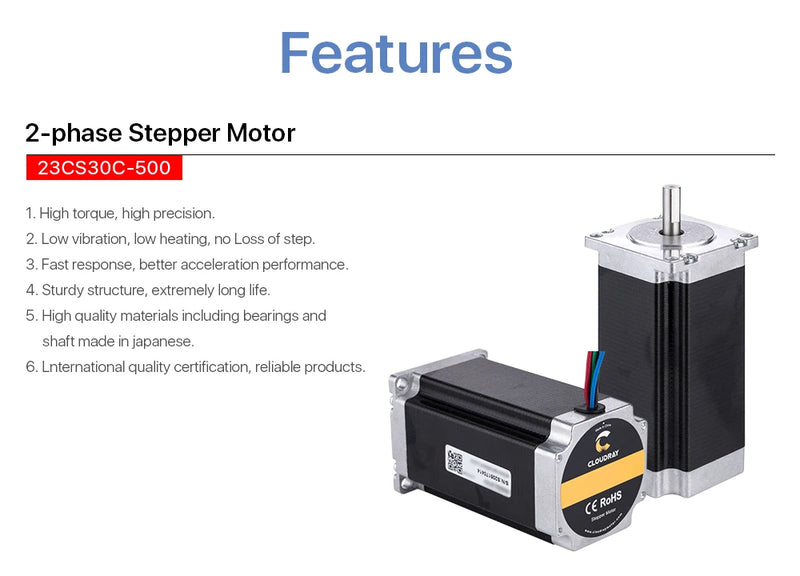 Cloudray NEMA 23 Stepper Motor Kit 3.0N.m 5.0A DM556S CNC