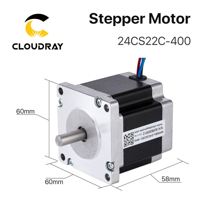 Nema 24 Stepper Motor Kit - 2-Phase, 2.2N.m, 4A, 18-50VAC