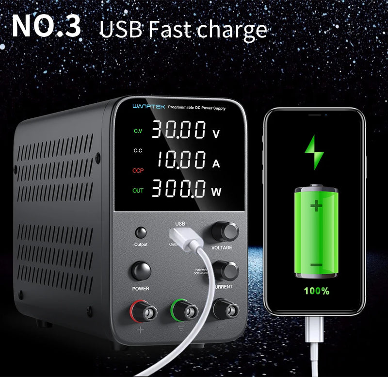 Adjustable DC Bench Power Supply 30V–160V Encoder & Memory Control Lab Voltage Regulator (APS / WPS / NPS Series)