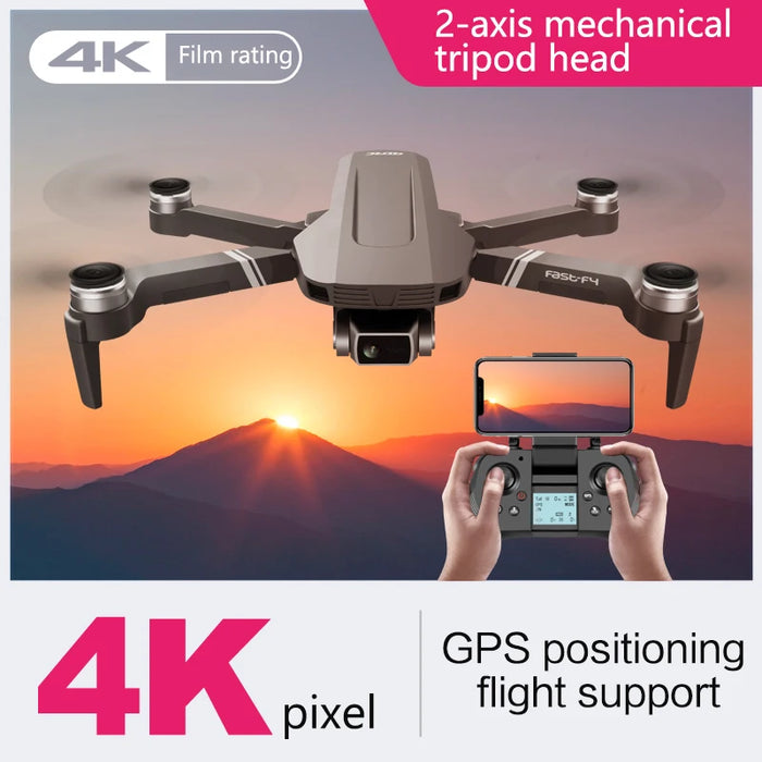 F4 GPS Drone with 4K HD Camera and 2-Axis Mechanical Gimbal