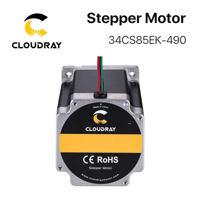 Motor paso a paso Nema 34 86 mm 8,5 Nm 4,9 A (34CS85EK-490) Cable de 4 conductores 