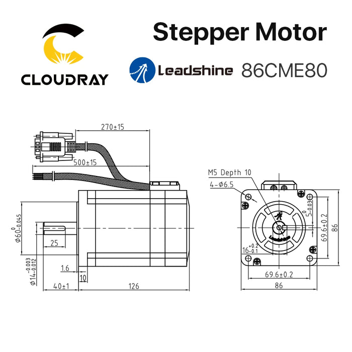 Leadshine Nema 34 8,0 Nm Schrittmotor mit Encoder CL86H Closed Loop 