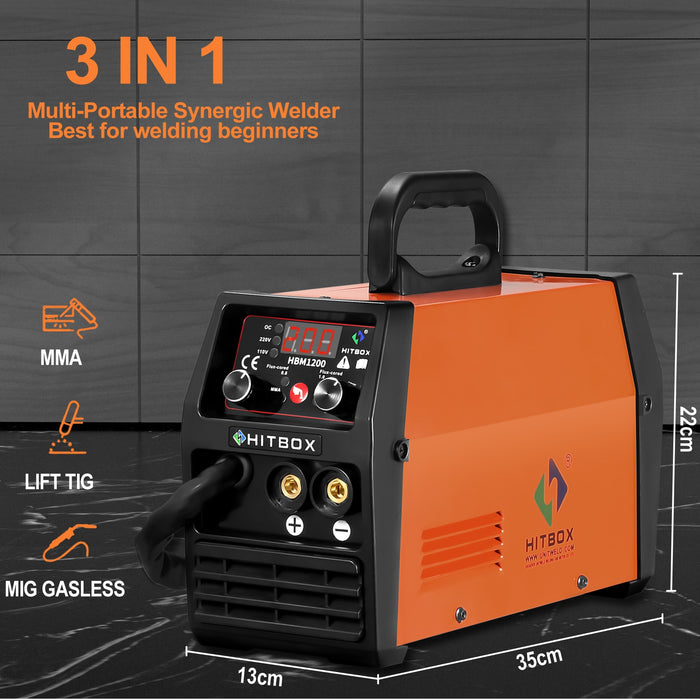 HBM1200 Multi-Function Welding Machine – MIG, TIG, ARC Welding Capabilities