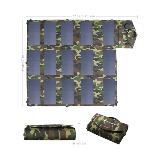 ALLPOWERS 100W Foldable Solar Panel, Portable Solar Charger (Dual 5v