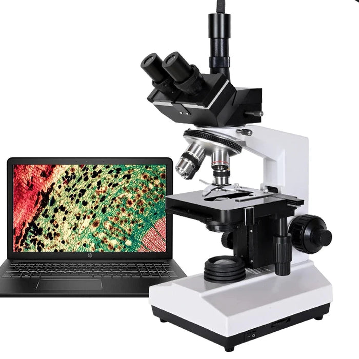 Professional 40x-1600x Biological Trinocular Microscope with HD 7" LCD