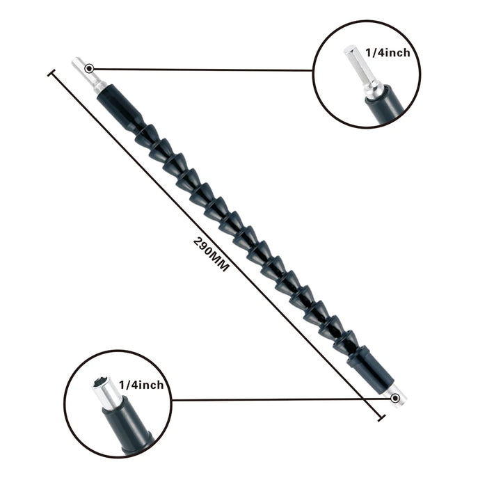 Flexibler Sechskantschaft-Bohrer, 295 mm Verlängerungs-Bithalter mit Magnet