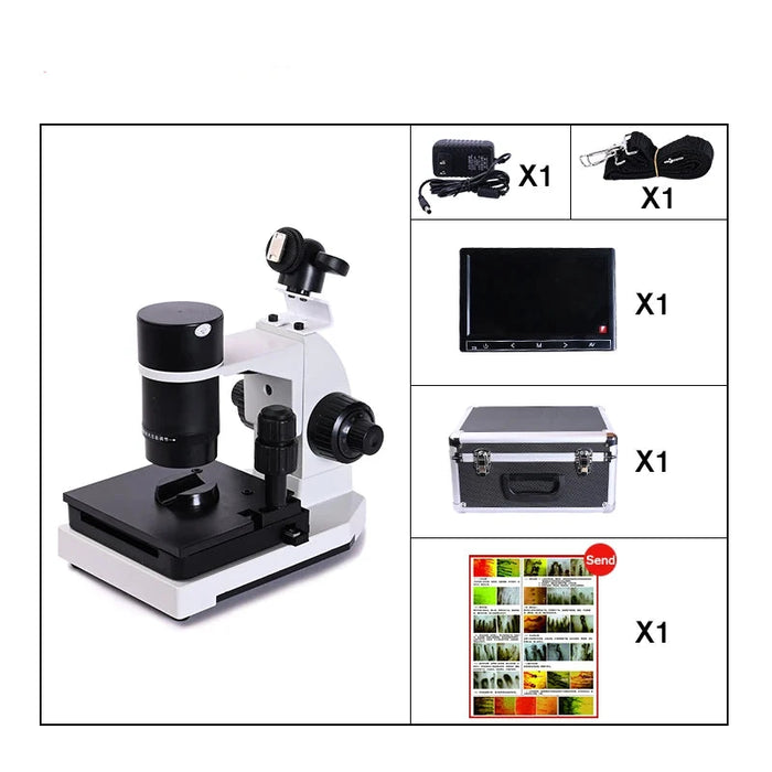 Microcirculation Inspection Microscope – Monocular Capillary Microscope with USB and 7" or 9" LCD Display