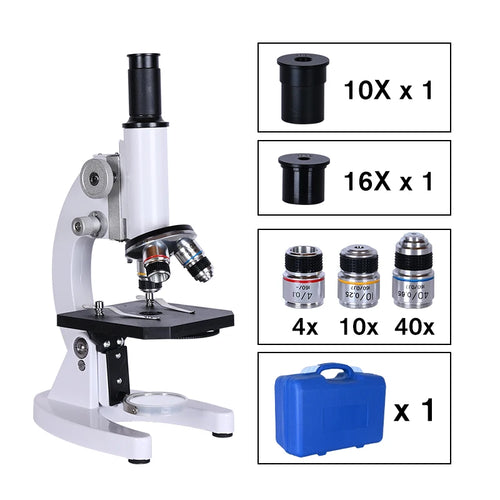 Zoom 640X HD Monocular Biological Microscope – Ideal for Student Science Experiments &amp; School Laboratory Use