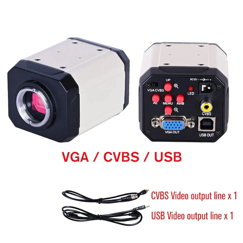 Microscopio trinocular HD biológico de laboratorio profesional zoom 2500X + USB 