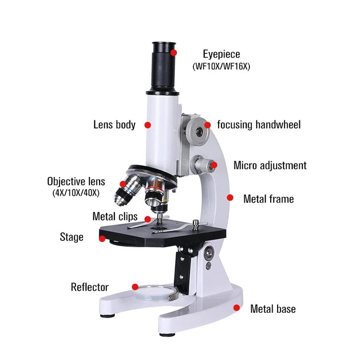 Zoom 640X HD Monocular Biological Microscope – Ideal for Student Science Experiments &amp; School Laboratory Use