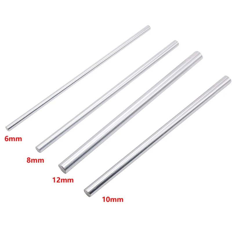 1pc Carbon Steel Chrome-Plated Linear Shaft L100-800mm D6-16mm