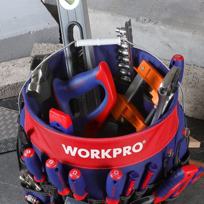 WORKPRO 5 Gallon Bucket Tool Organizer Bucket Boss Tool Bag with 51