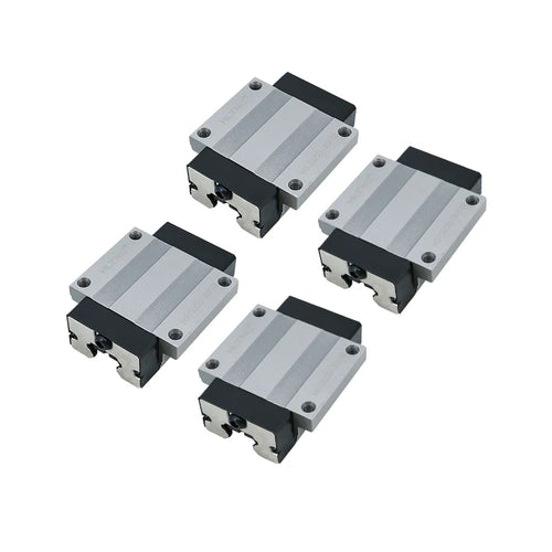 4 Pcs HGH20CA and HGW20CC Linear Guide Blocks, Steel Cage and Normal Versions