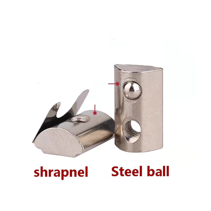 Tuerca en T para perfil de aluminio 2020 3030 4040 4545 M4 M5 M6 20/50uds 