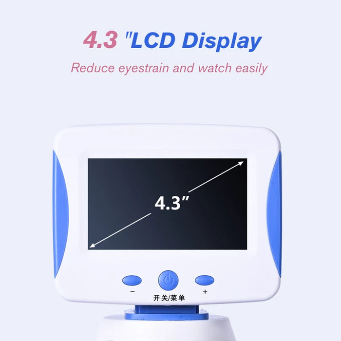 2000X HD 4.3'' TV Microscope – Biological Laboratory Microscope with LED, 4.3-Inch LCD Display