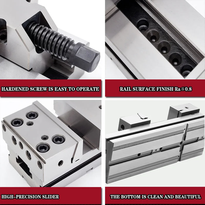 GT Precision Flat-Nose CNC Milling Vise, Models GT150B, GT175B, GT175A - 6 to 7 Inch Jaw