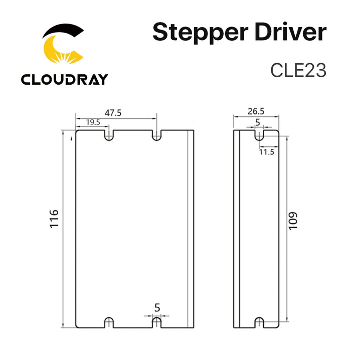 Cloudray Nema 23 Stepper Motor with Encoder – 2.0N.m, Closed Loop Stepper