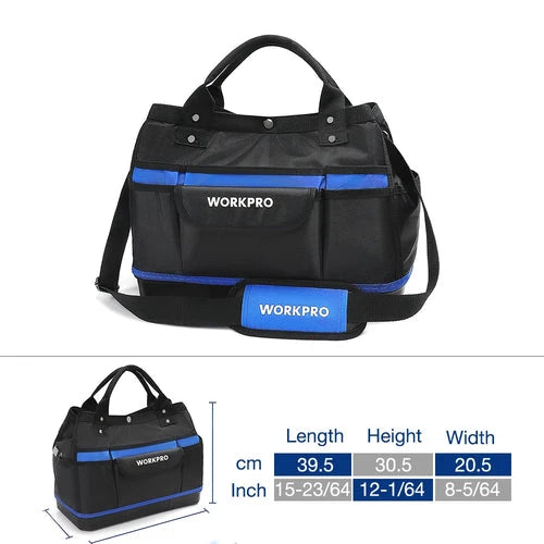 WORKPRO Werkzeug-Handtasche, Elektriker-Tasche, Werkzeug-Organizer, wasserdichtes Werkzeug