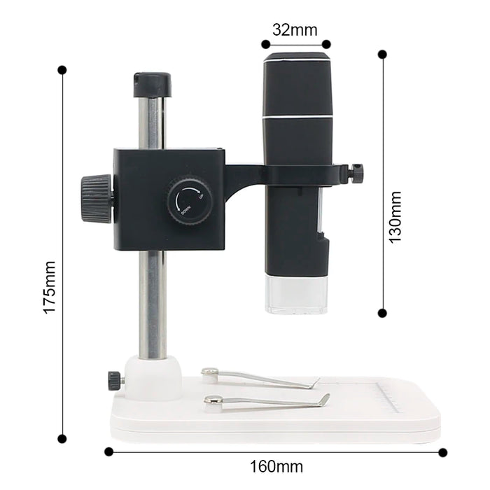 1000X WiFi Digital Microscope - Wireless Electronic Microscope with High-Resolution Imaging for PCB Inspection, Scalp, and Skin Detection