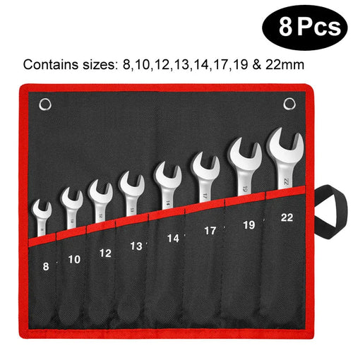 Flex Head Ratcheting Wrench Set,Combination Ended Spanner kits, Chrome