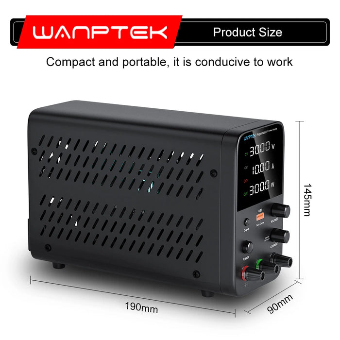 Adjustable DC Power Supply 30V to 160V  Lab Programmable Memory