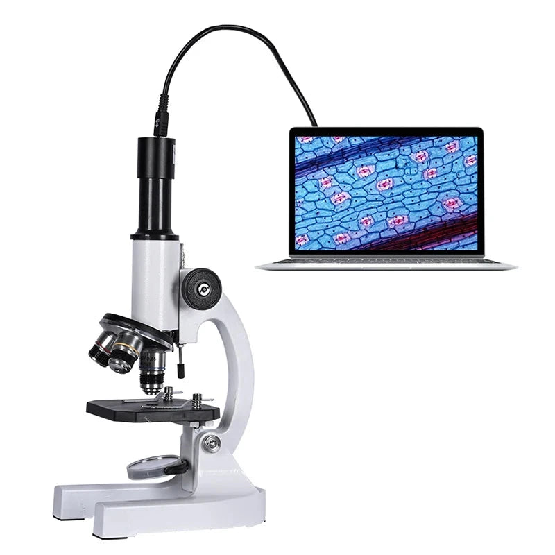 Zoom 640X 1280X 2000X HD Microscopio biológico Monocular estudiante 