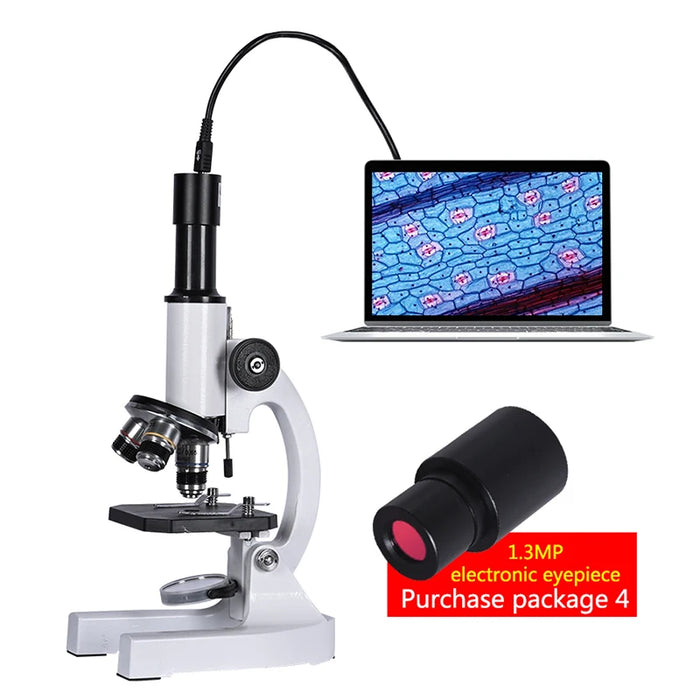 Zoom 640X 1280X 2000X HD Biological Microscope – Student Educational Science Laboratory Microscope