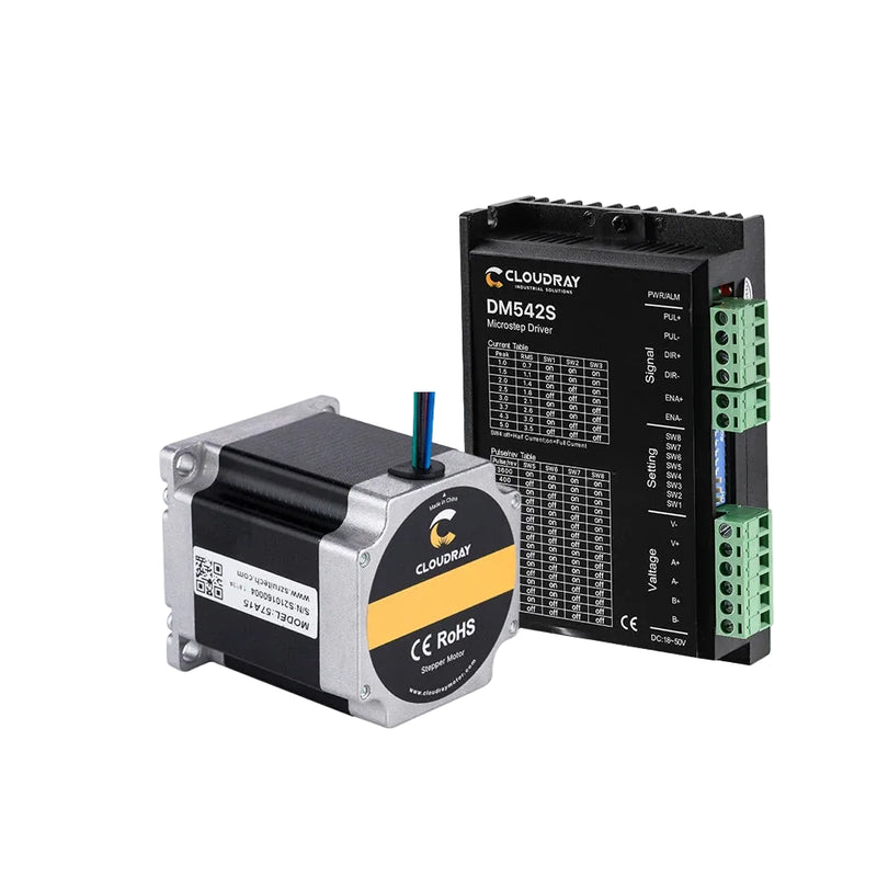 Cloudray NEMA 23 Stepper Motor Kit 1.5N.m 2.8A DM542S 18–50V
