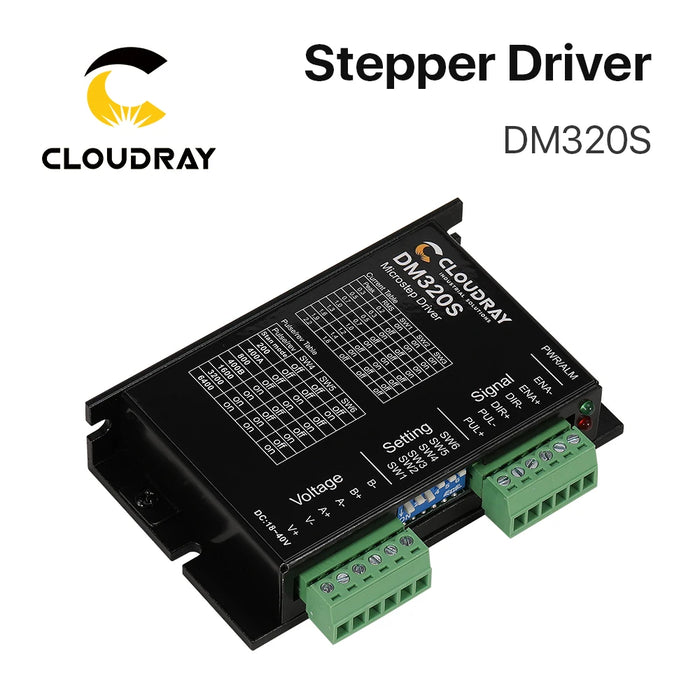 Nema 17 DM320S 2-Phase Stepper Motor Driver - 18-40V DC, 0.3-2.2A Output