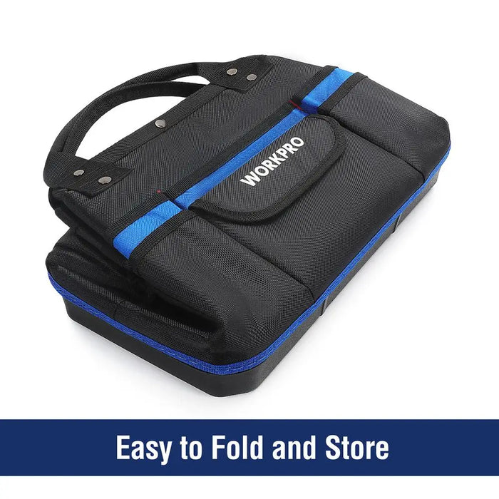 WORKPRO 15" Tool Storage Bag Wide Mouth tool kit bag 1680D Waterproof