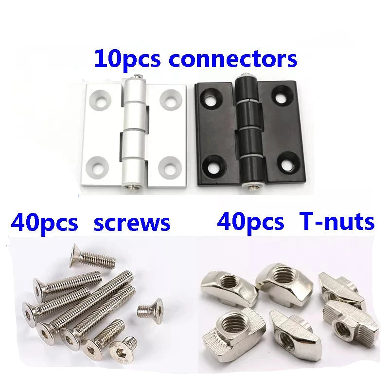 2020 3030 3040 4040 Perfil de aluminio Bisagra de metal Bisagra de aleación de zinc 