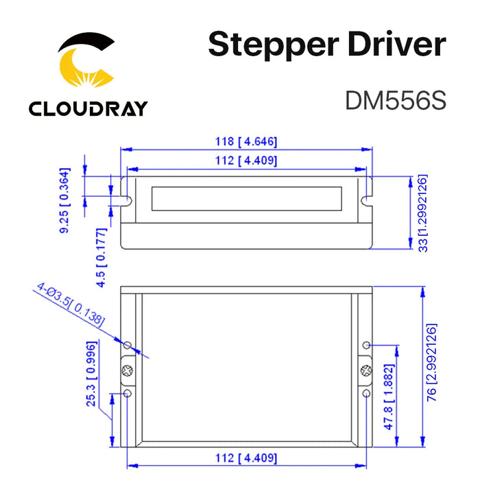 Cloudray Nema 23 Open Loop Stepper Motor Kit – 2 Phase, 3N.m, 5.0A