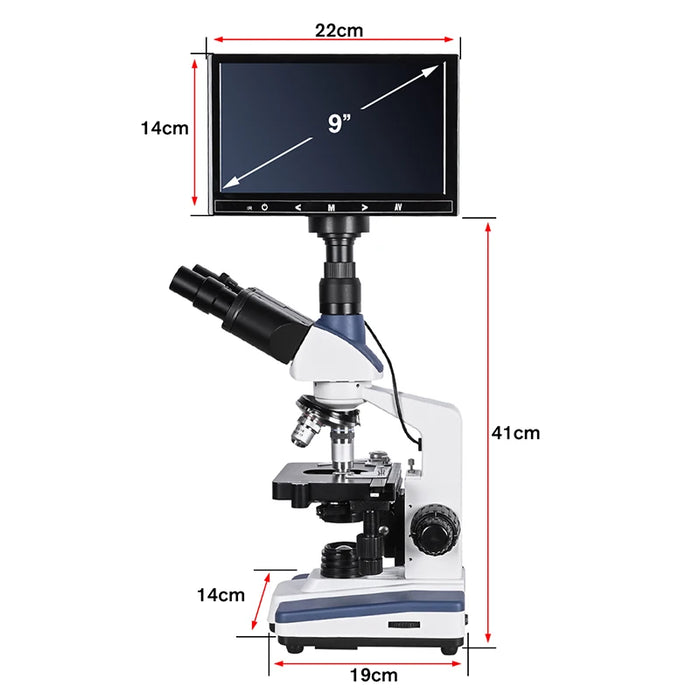 Professionelles 5MP Digital Trinocular HD Biological Lab für Blutzellen 