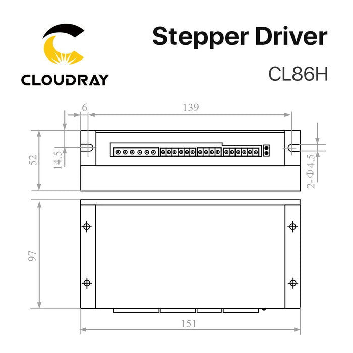 Leadshine Nema 34 8.0N.m Closed-Loop Stepper Motor with Encoder – CL86H