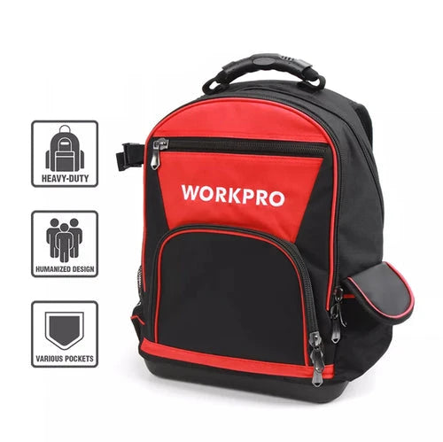 WORKPRO 2021 Nueva bolsa de herramientas Mochila de 17 '' Bolsa organizadora impermeable