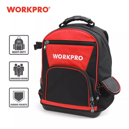 WORKPRO 2021 New Tool Bag 17'' Backpack Waterproof Organizer Bag